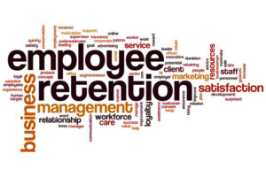 Employee retention word cloud concept